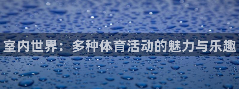 U球体育官网：室内世界：多种体育活动的魅力与乐趣